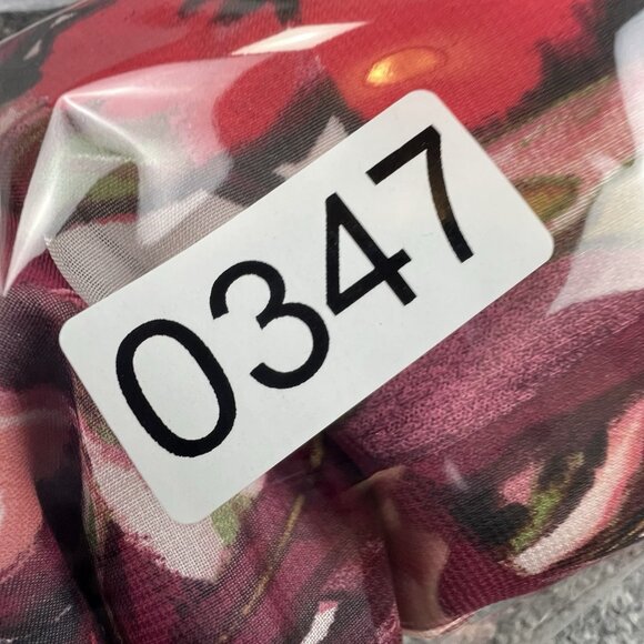 Thalia Sodi One Shoulder Floral Dress Ruffle Overlay Belted Cocktail Midi M - Picture 7 of 7